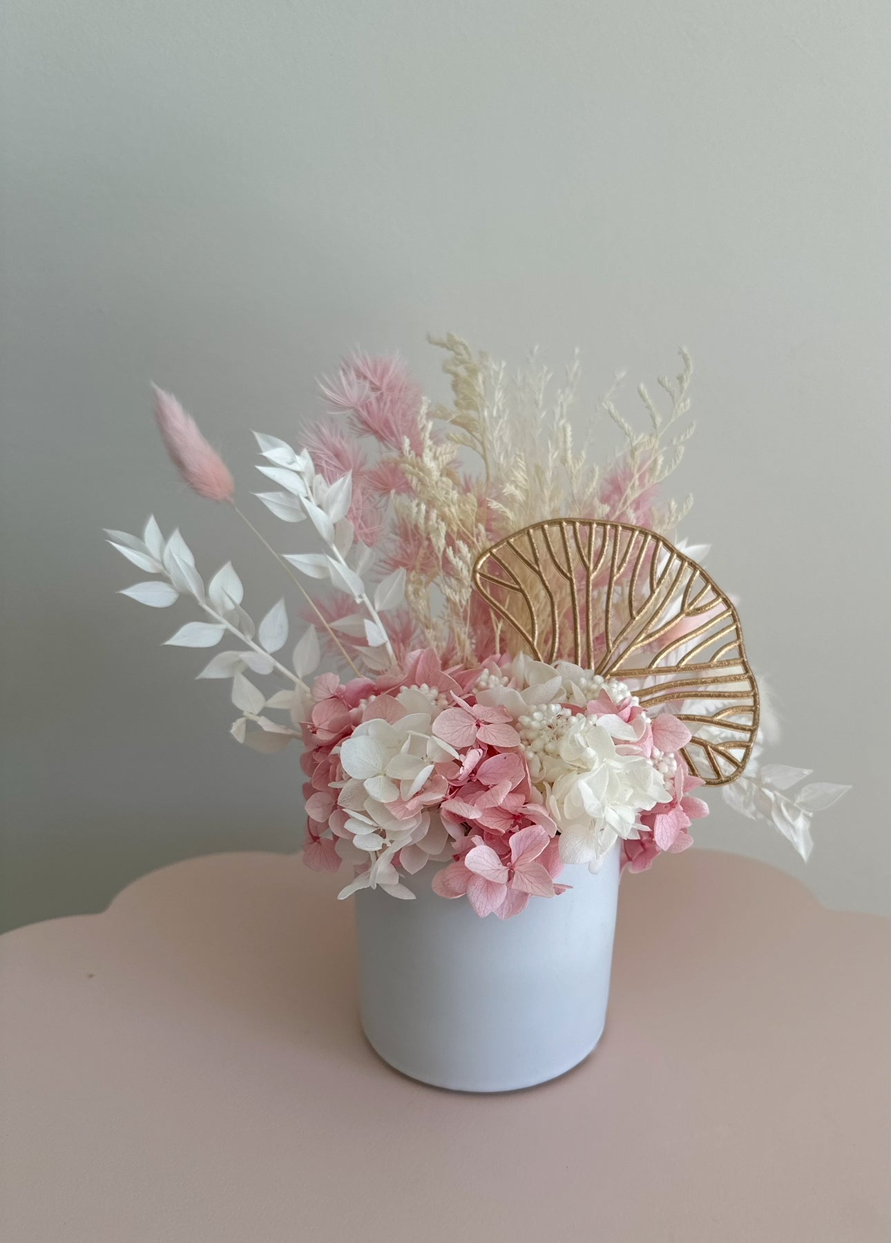 Mini Dried Flower Arrangement Pink