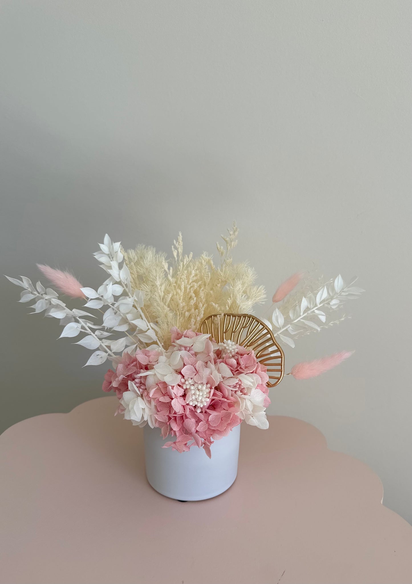 Mini Dried Flower Arrangement Pink