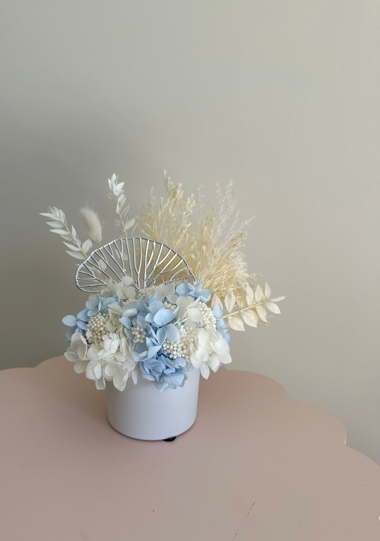 Mini Dried Flower Arrangement Blue