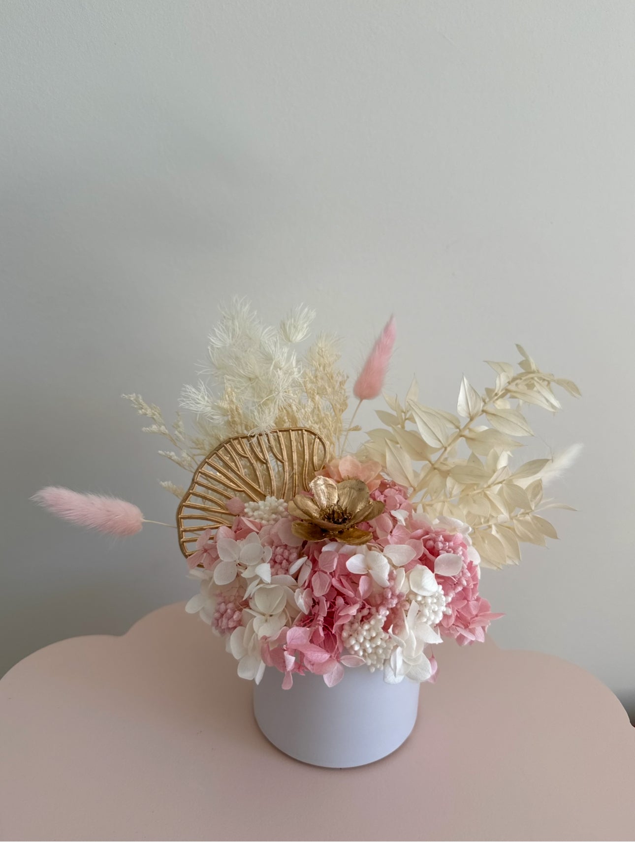 Mini Dried Flower Arrangement Pink