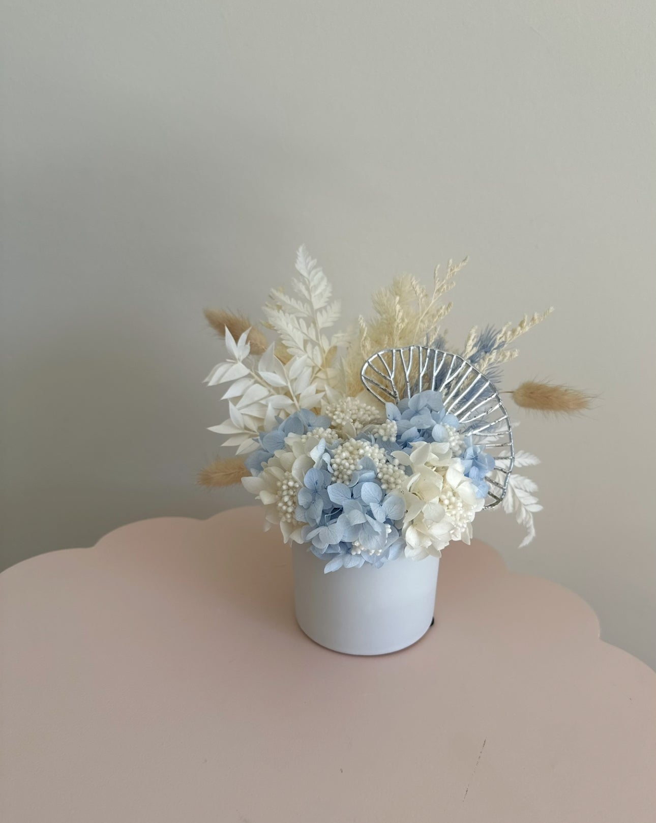 Mini Dried Flower Arrangement Blue