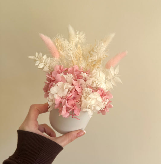 Mini Dried Flower Arrangement Pink