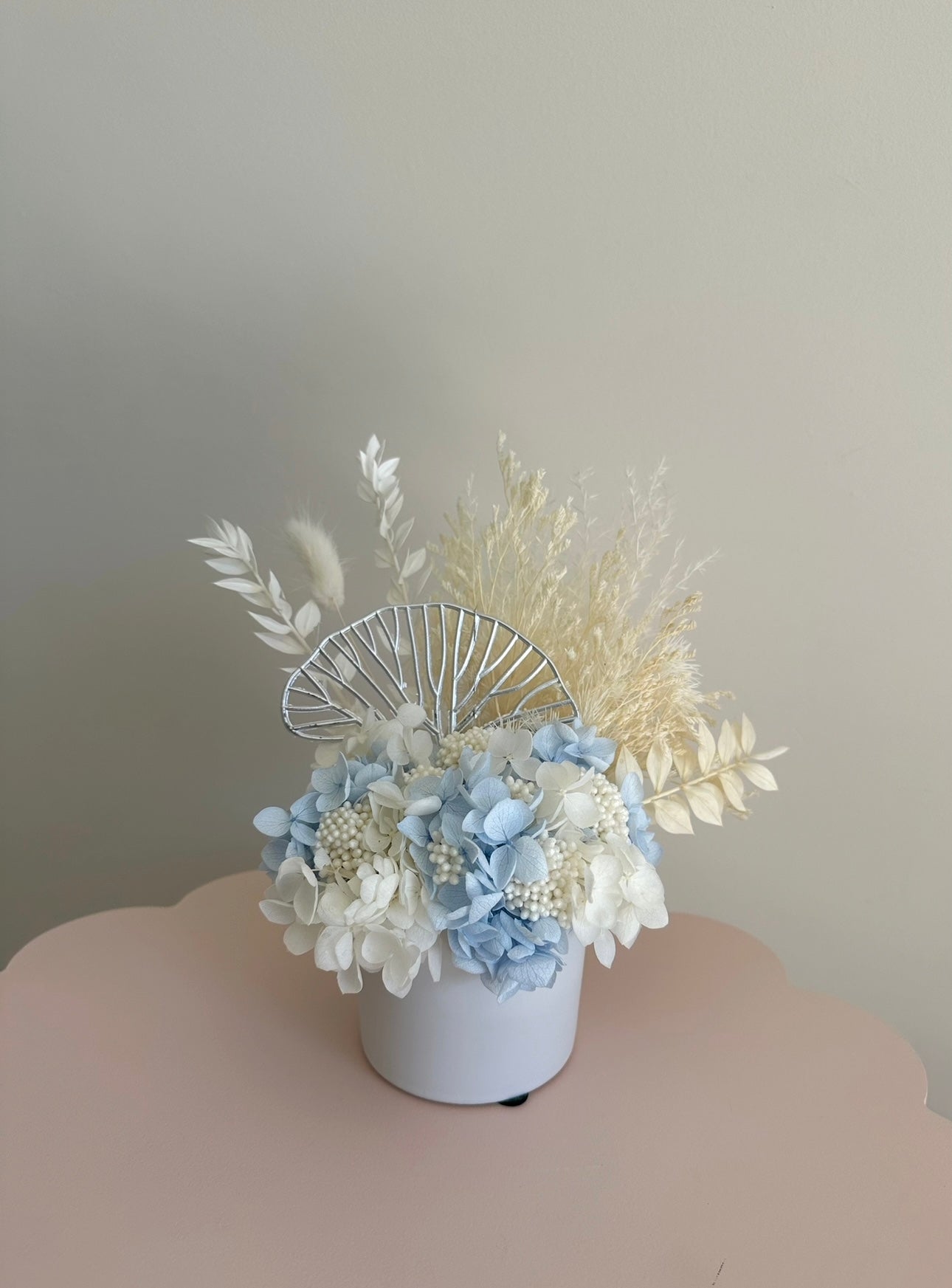 Mini Dried Flower Arrangement Blue
