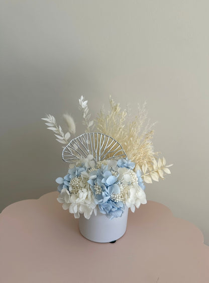 Mini Dried Flower Arrangement Blue