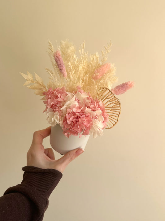 Mini Dried Flower Arrangement Pink
