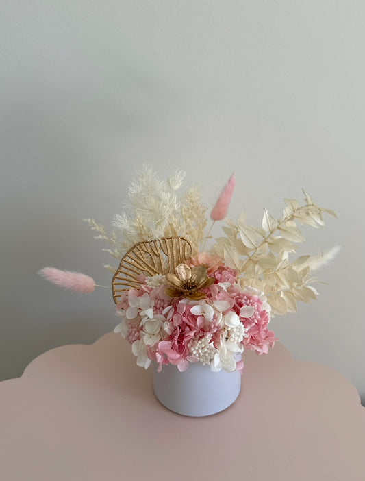 Mini Dried Flower Arrangement Pink
