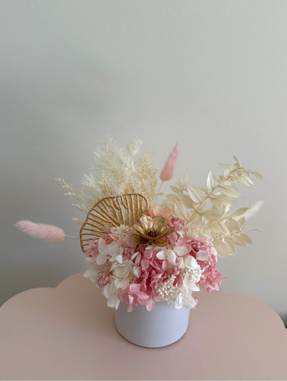 Mini Dried Flower Arrangement Pink