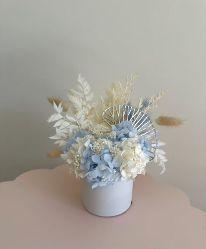 Mini Dried Flower Arrangement Blue